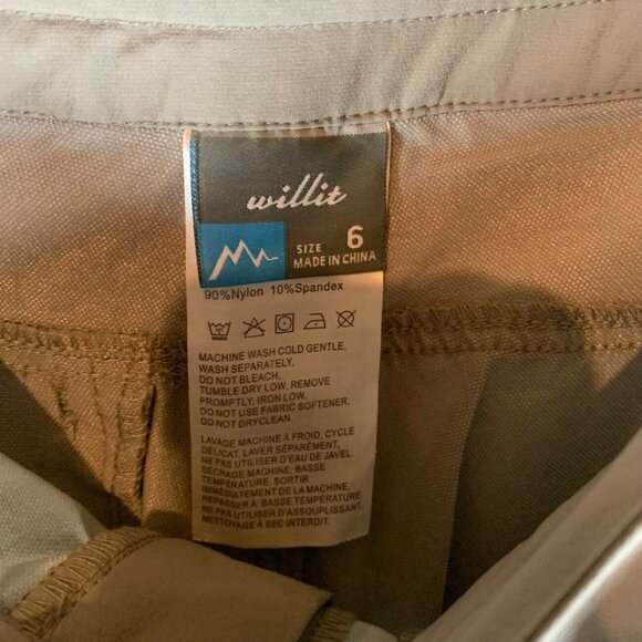 Willit Women's Nylon Stretch UPF 50 Sun Protection Gray Camp Hiking Pants Size 6 - Picture 7 of 13